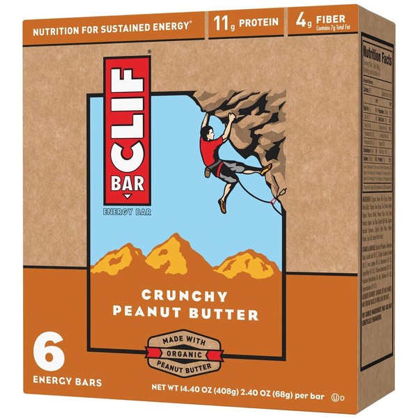 Clif Energy Bars - Crunchy Peanut Butter - 2.4 oz - 6 Ct