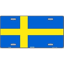 LP - 486 Sweden Flag License Plate - 2379