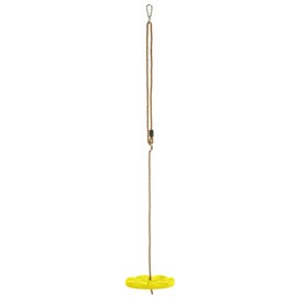 Swingan Cool Disc Swing with Adjustable Rope (Fully Assembled), Yellow