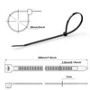 MEKEET Small Cable Ties Black 100 Pack - 200mm x