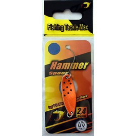 Fishing Tackle Max FTM Spoon Hammer 3.3 cm 2.4 g – Trout Blinker, Colour: Salmon UV/Blue UV