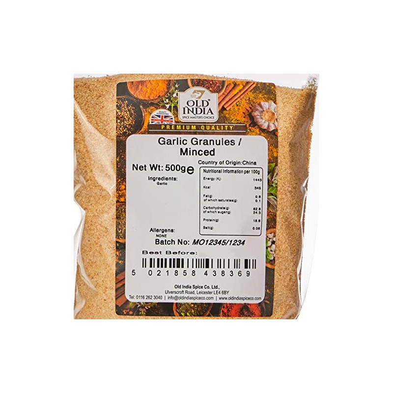 Old India Garlic Granules / Minced 500g