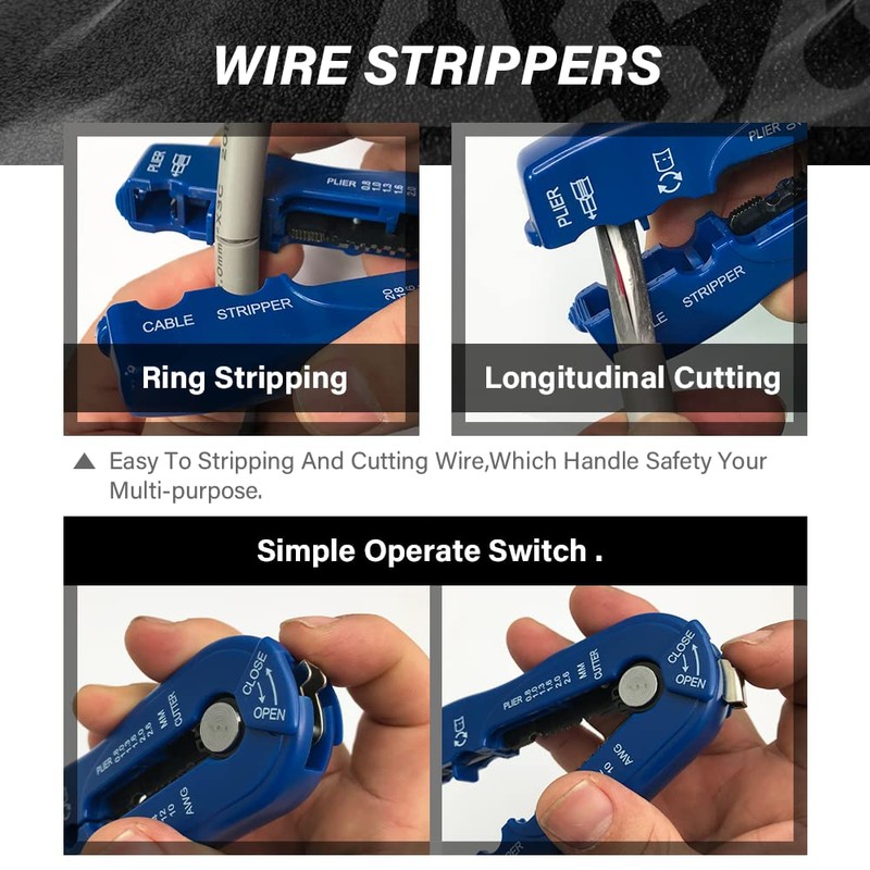 ASA TOOLS CSB - Pelacables y cortador, múltiples herramientas de