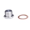 Baceyong Oxygen Sensor Plug with Spacer, Stainless Steel Silver O2