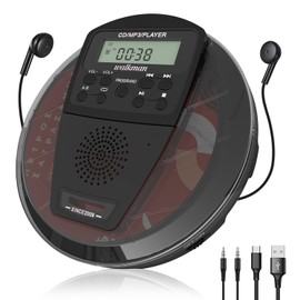 CD Player Portable, CD Player, Portable CD Player, CD Player with Speaker, CD Player with Bluetooth, CD Player with Stereo Speakers and LCD Display for Car/Travel (AUX Port), Christmas Presents