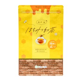 Arahataen Honey Tea Bags, 25 Packets, Japanese Black Tea, Shizuoka Prefecture Tea Leaves, Made with Japanese Honey