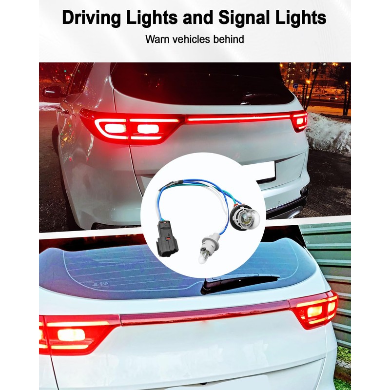 Rear Tail Light Lamp Socket and Wire Harness Fit for