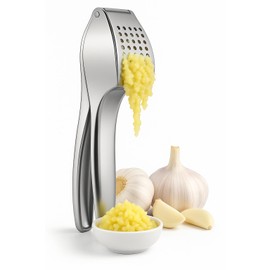 Premium Garlic Press, Heavy Duty Garlic Crusher & Mincer, Super Easy to Use & Clean, No Peel Needed, Crush Garlic & Ginger, Strong & Durable, Kitchen Tool