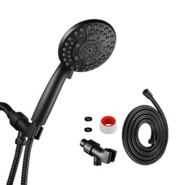 Iopsk 10 Spray Shower Head with Handheld,High Pressure shower heads with Handheld Spray Combo,Hand Held Shower Head with 60 Inch Long Hose (Matte Black)