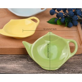 DS. DISTINCTIVE STYLE Dipping Bowls 4 Pieces Ceramic Sauce Dishes 3 Inches Dipping Dishes Appetizer Plates (Green and Yellow)