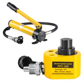 DOOROOM 10T 1.0"/26mm Stroke Hydraulic Cylinder, Porta Power Ram with CP-180 Hydraulic Hand Pump, Hydraulic-Lifting-cylinders