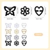 Fukaisu 12pcs Bra Strap Holder Clips, Plastic Portable Butterfly Flower