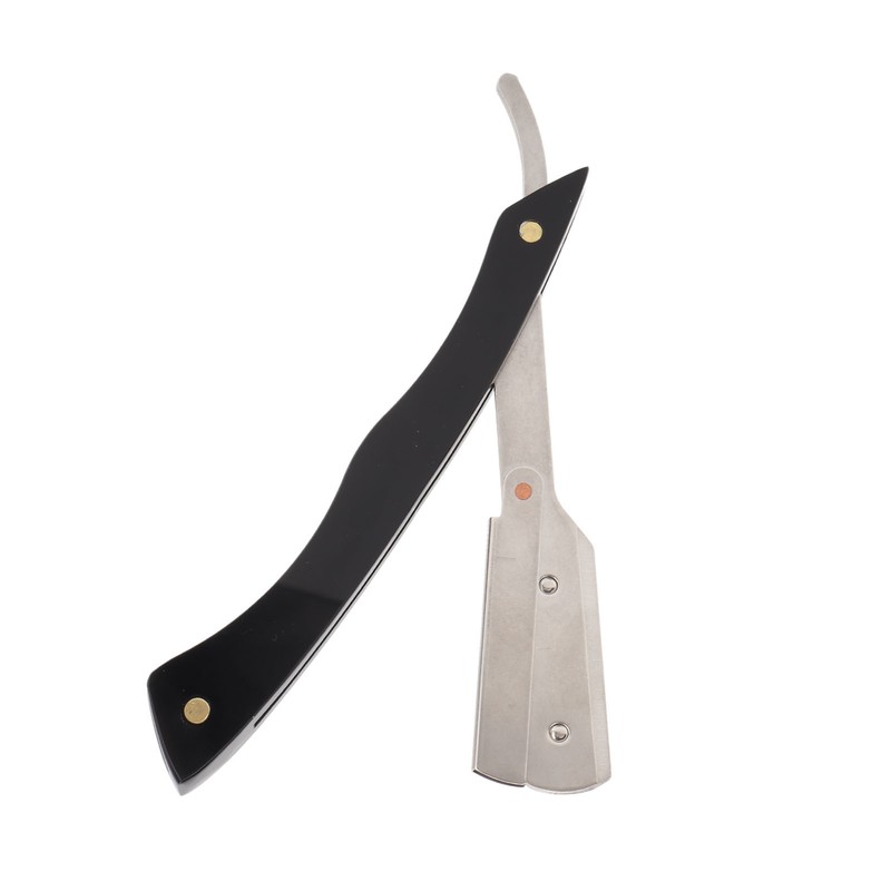 Beard Blade Holder Stainless Steel Foldable Manual Barber Straight Edge