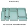 1 x Drawer Organiser Set, 8 Pieces, Pastel Green, Universal