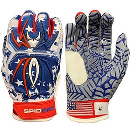 Spiderz Hybrid Adult Baseball Batting Glove Pair