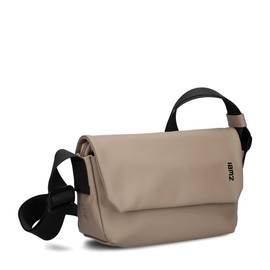 Zwei Unisex Umhängetasche Cargo CA40 kleine wasserfeste Tasche 1 Liter aus leichtem Hydroflex, Schlüsselband, verstellbarer Gurt, sportliche Crossbody-Bag für Damen Herren & Teenager (taupe)
