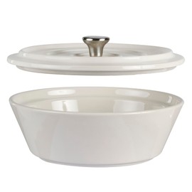 Servappetit Cream Round Covered Bakeware, 9" X 9"