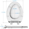 Elongated Toilet Seat Slow Close, Quiet Toilet Seat Cover with