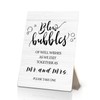 Blow Bubbles Wedding Sign, Mr. and Mrs. Newlyweds Blow Bubbles