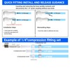 Refrigerator Water Line Kit Connection and 1/4 Compression Ice Maker