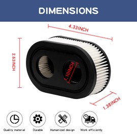 CLDURHGE Air Filter for Briggs, Air Filter Lawnmower Filter Briggs Stratton Replace Air Filter for Briggs & Stratton Engines 550E 550EX Eco-Plus 575EX Series Replaces 798339 798452 5432 5432K (Pack of