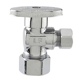 Keeney 2622PCLF 5/8-Inch O.D. by 3/8-Inch O.D. Quarter Turn Angle Valve, Chrome