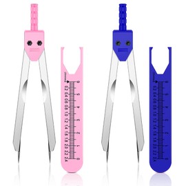 Frienda 2 Pieces EKG Caliper ECG Calipers Measuring Tool with Ruler Electrocardiogram Drafting Divider for Nursing (Blue,Pink)