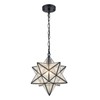 14'' Moravian Star Pendant Light Seeded Glass Star Lights with