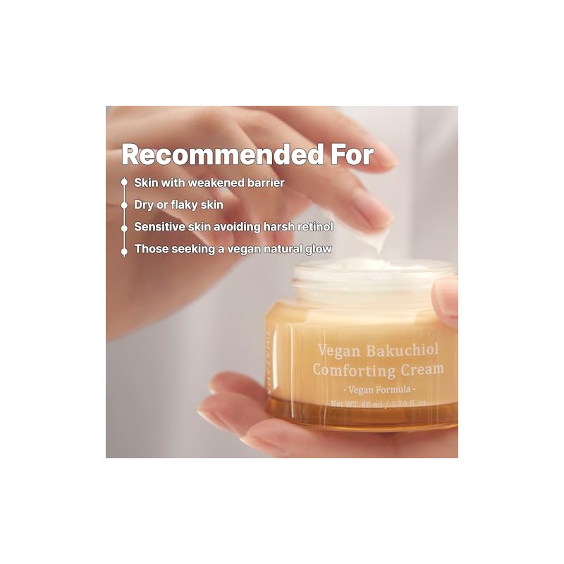 Vegan Bakuchiol Comforting Cream For Replenish and Soothe Senitive Dry