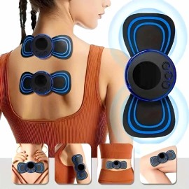 Portable Electronic Massager with PU Gel Pads-for Neck, Back, Legs, and ArmsColor: Black