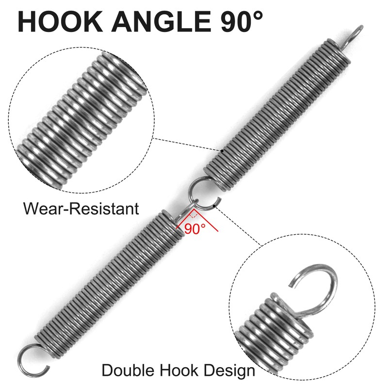 GUNGY Tension Springs with Hooks Stainless Steel Tension Spring Tension