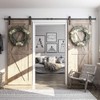SMARTSTANDARD 10FT Double Barn Door Hardware Kit, Sliding Door Track-Smoothly