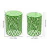 Side Table Set of 2, Iron Side Table 14.6x19.3In &