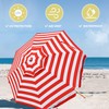 AMMSUN 7.5ft Heavy Duty HIGH Wind Beach Umbrella Commercial Grade
