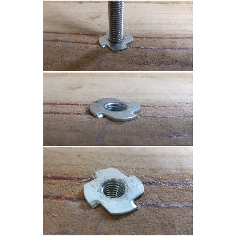 PARCO Drive-in Nuts M10 x 11 mm, Galvanised, Pack of
