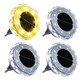 Solar Ground Lights - Pathway Lamp - Weatherproof Ground Light for Backyard Yard Porch Lawn Gazebo Pool Walkway Driveway