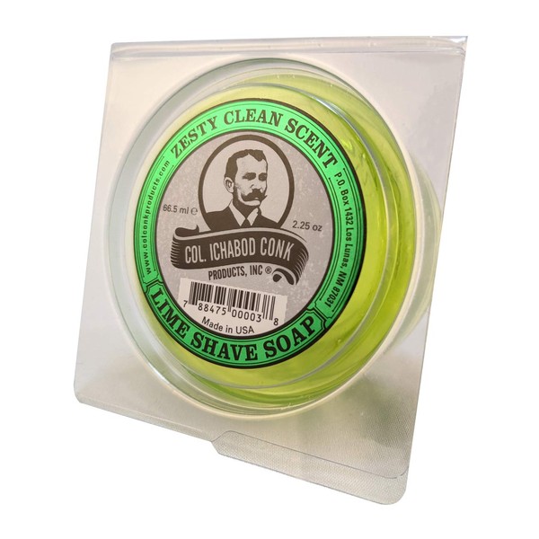 Col. Conk Lime Glycerine Shave Soap 2.25 oz.