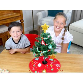 Kid Made Modern 3D Kids Christmas Tree Craft Set - DIY Christmas Ornaments Kits to Decorations for Home - Ideal Cute Christmas Gifts & Fun Xmas Activities (Alternative to Felt Christmas Tree Wall)