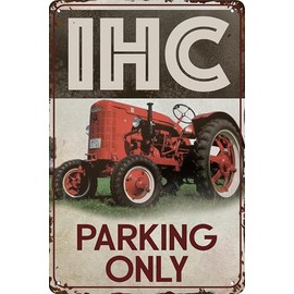 Weatherproof Tractor Parking Sign - Parking Only Suitable for IHC Tractor, Trekker, Bulldog Lover, Collector and Screwdriver, 30 x 20 cm