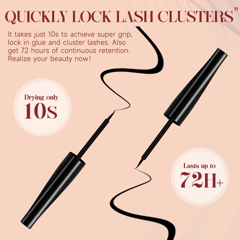 Higu clace Eyelash Seal, 10 ml Eyelash Glue Overnight for
