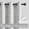 Beauoop Grey Floral Jacquard Blackout Curtains 96 Inches Long 2