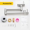 Fransiton Brushed Nickel Pot Filler, Pot Filler Faucet Wall Mount,