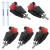 YIMATEECO RCA to Speaker Wires Adapter, 5pcs Speaker Connectors Phono