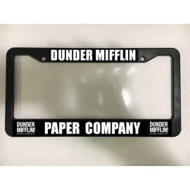 for The Office Fans!  Dunder Mifflin Paper Company Black Car License Plate Frame