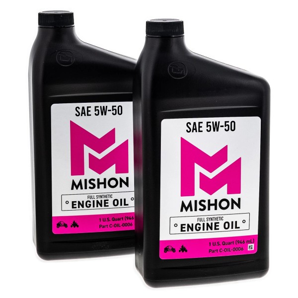 MISHON Engine Oil 5W-50 for Polaris ATV UTV Full-Synthetic (2