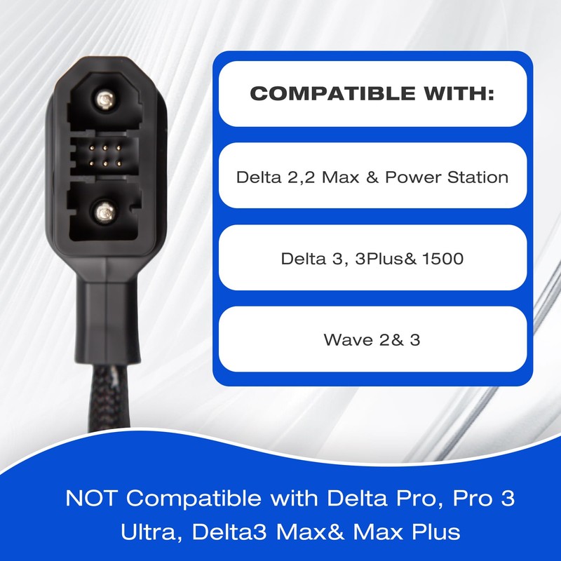 XHGYMI Extra Battery Connection Cable Compatible with Delta Max, Delta