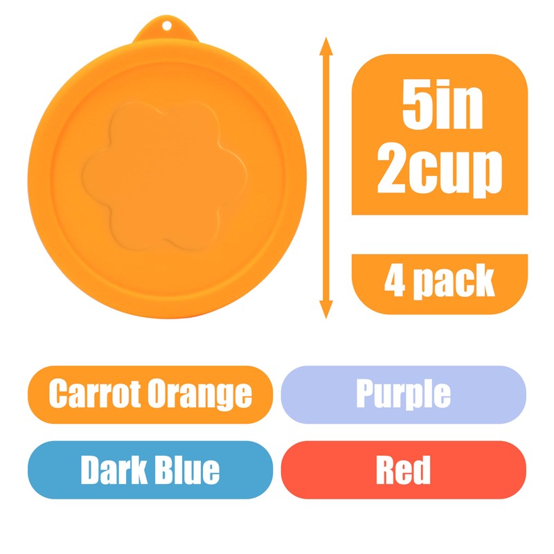 VIOTIIN 2 Cup Silicone Replacement Lids Storage Cover for Pyrex