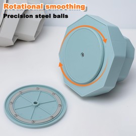 FRETONBA 360° Rotating Pen Holder, 9 Slots Pencil Pen Pot for Desk, Cute Stationery Supplies Organiser, Desk Cup Holder for Office, School, Home, Art Supply (Blue)