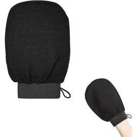 Gloves, Bath Gloves, Body Wash Gloves, Skin-friendly, Exfoliating, Scuff Rubbing, Promotes Circulation on Both Sides, Can Be Used Repeatedly, For Bathing, Bathing, Bathing, Unisex, Black