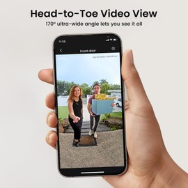 AOSU Doorbell Camera Wireless- Head-to-Toe View, Intelligent Package Detection, 2.4G WiFi Video Doorbell with Chime, Support Local Storage, Smart Human Detection, Works with Alexa and Google Assistant